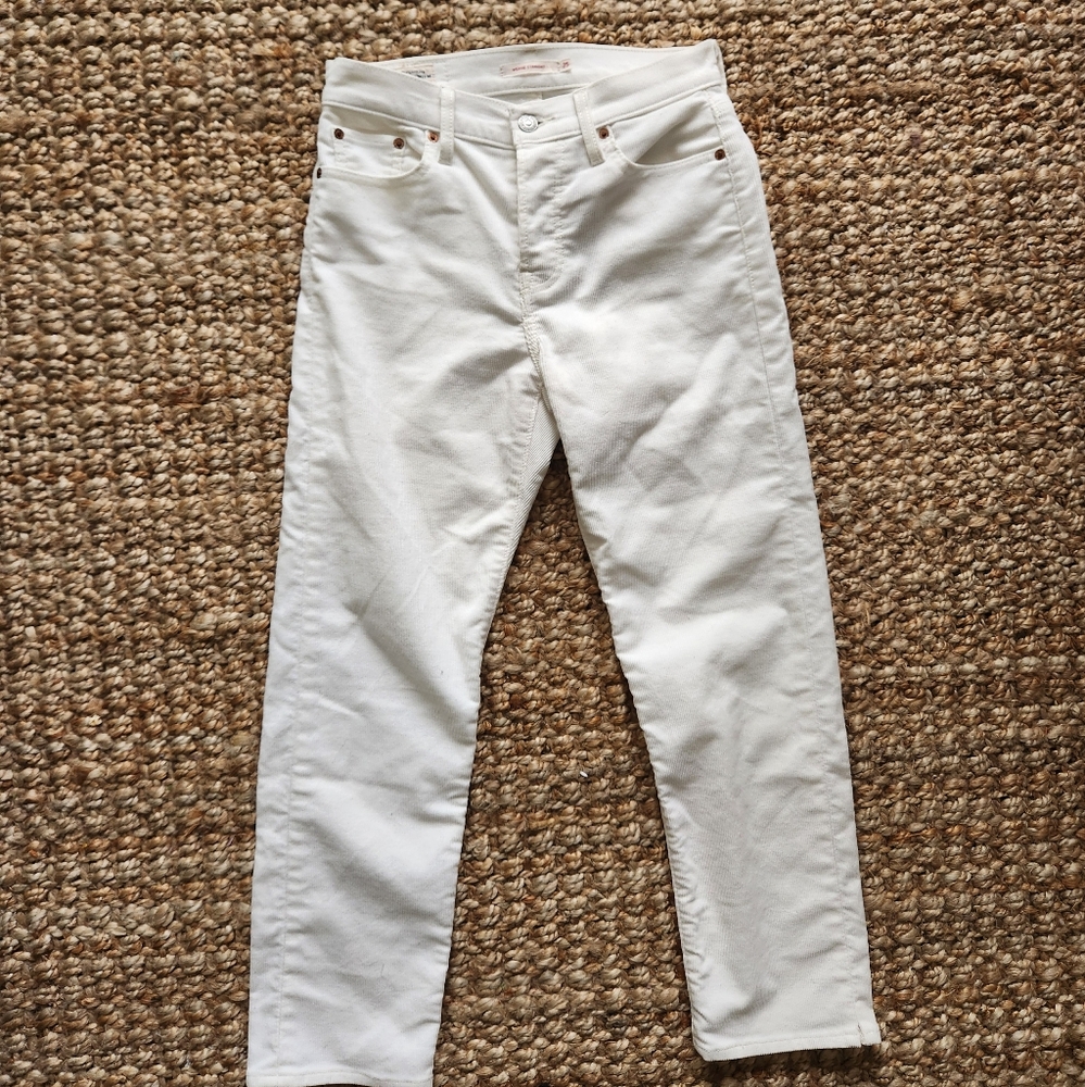 LEVI'S White Wedgie Corduroy Jeans 25